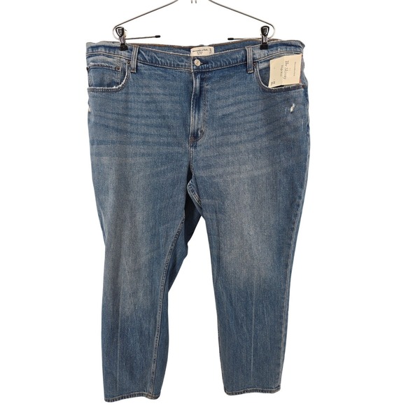 Abercrombie & Fitch Denim - Abercrombie & Fitch Jeans Womens 35 20S Blue The Skinny High Rise Distressed Hem